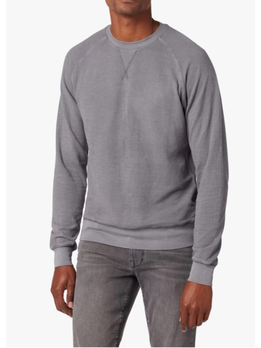 Men's Joe's Jeans Gray Thermal Crewneck Sweatshirt XL